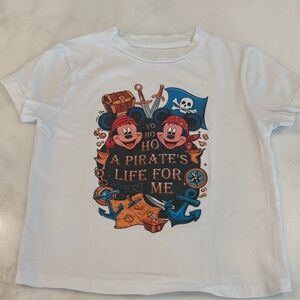 Kids White Pirate Theme T-Shirt
